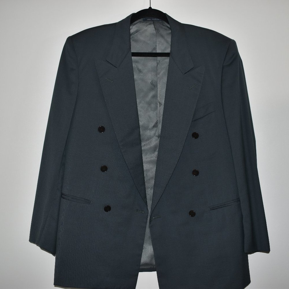 Alta Sartoria Ravazzolo Men's Blue Suit Jacket